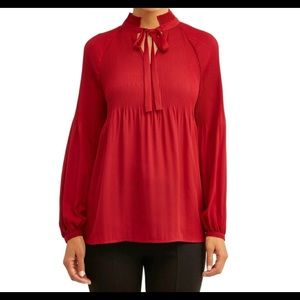 Time & Tru Crimson Blouse